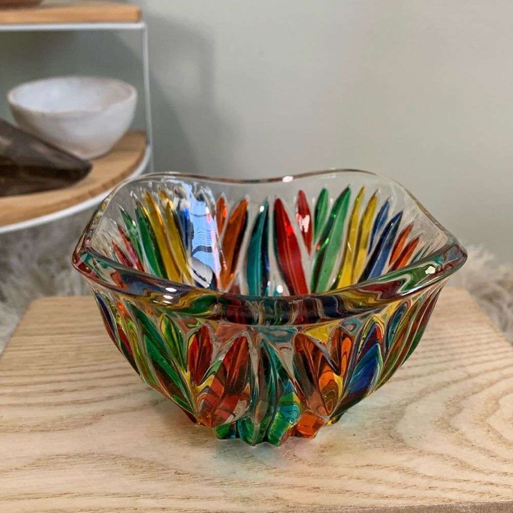 CC Zecchin Handmade Colorful Small Art
Glass Bowl Made In Italy